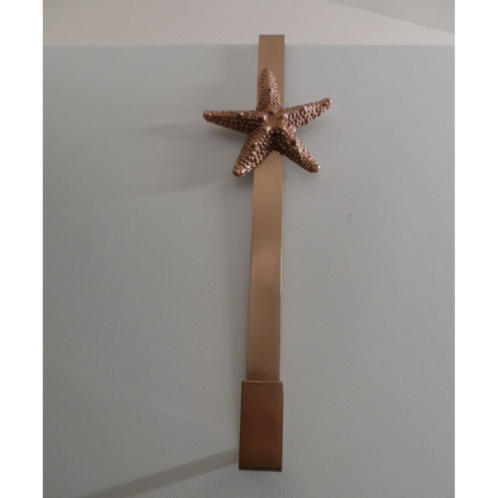 Starfish Bronze Over-The-Door Hanger For Wreaths Or Towels 15" Long